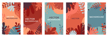 Vector Set Of Abstract Backgrounds With Copy Space For Text - Autumn Banners, Posters