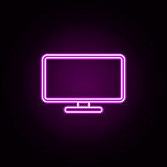 Poster - tv neon icon. elements of technology set. simple icon for websites, web design, mobile app, info gra