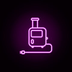 Poster - meat grinder neon icon. Elements of technology set. Simple icon for websites, web design, mobile app, info graphics
