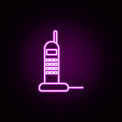 Aufkleber - radio telephone neon icon. Elements of technology set. Simple icon for websites, web design, mobile app, info graphics