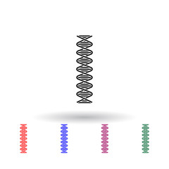 Poster - gene multi color icon. Elements of science set. Simple icon for websites, web design, mobile app, info graphics