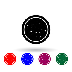 Poster - microscope sample multi color icon. Elements of science set. Simple icon for websites, web design, mobile app, info graphics