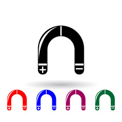 Poster - magnet multi color icon. Elements of science set. Simple icon for websites, web design, mobile app, info graphics