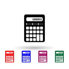 Poster - calculator multi color icon. Elements of science set. Simple icon for websites, web design, mobile app, info graphics