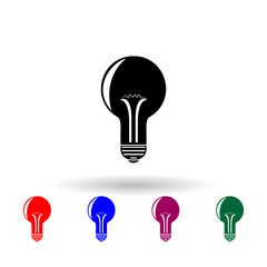 Poster - bulb multi color icon. Elements of science set. Simple icon for websites, web design, mobile app, info graphics