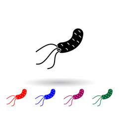 Poster - bacterium multi color icon. Elements of science set. Simple icon for websites, web design, mobile app, info graphics