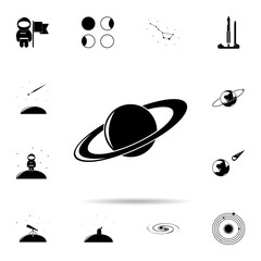 Poster - Planet saturn icon. Universal set of space for website design and development, app development