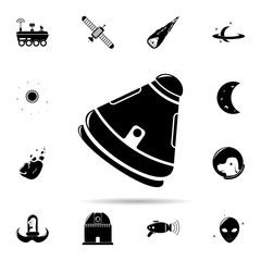 Poster - Space launch vehicle icon. Universal set of space for website design and development, app development