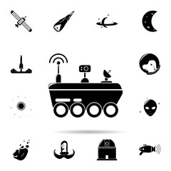 Poster - Mars move icon. Universal set of space for website design and development, app development