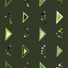 Wall Mural - Seamless vector pattern. geometrical background with hand drawn decorative tribal elements. Print with ethnic, folk, traditional motifs. Graphic geometric illustration for wrapping, wallpaper, fabric
