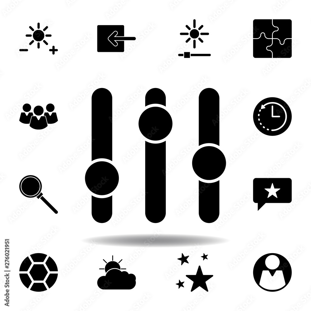adjust brightness settings icon. Signs and symbols can be used for web ...