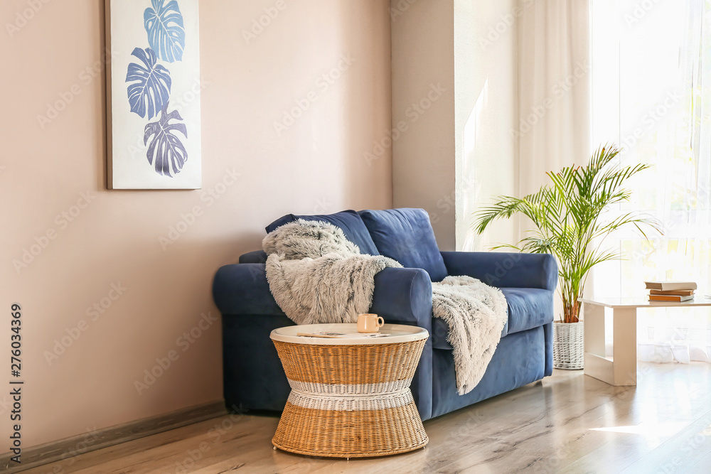 Stylish interior of living room