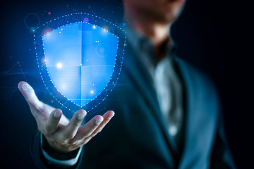 data protection and network security concept.