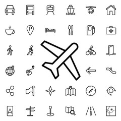 Aufkleber - Aircraft icon. Universal set of navigation for website design and development, app development