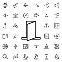 Aufkleber - Opened door icon. Universal set of navigation for website design and development, app development