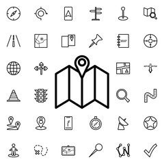 Aufkleber - Pin on the map icon. Universal set of navigation for website design and development, app development