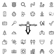Aufkleber - Directions in the navigator icon. Universal set of navigation for website design and development, app development