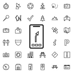 Aufkleber - Directions in a smart phone icon. Universal set of navigation for website design and development, app development