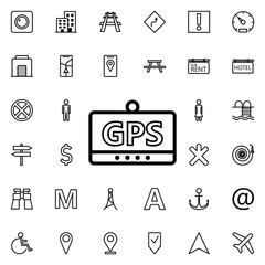 Aufkleber - Gps navigator icon. Universal set of navigation for website design and development, app development