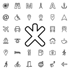 Aufkleber - Road mark icon. Universal set of navigation for website design and development, app development