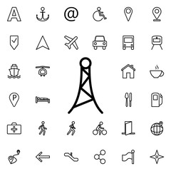 Aufkleber - Radio antenna icon. Universal set of navigation for website design and development, app development