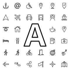 Aufkleber - Bus sign icon. Universal set of navigation for website design and development, app development