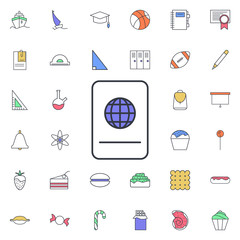 Aufkleber - Passport icon. Universal set of web for website design and development, app development
