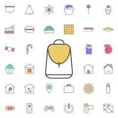 Aufkleber - Backpack icon. Universal set of web for website design and development, app development
