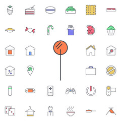 Poster - Icicle icon. Universal set of web for website design and development, app development