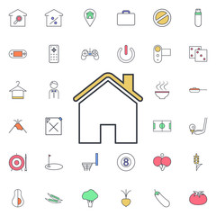 Aufkleber - House icon. Universal set of web for website design and development, app development