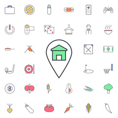 Aufkleber - Home destination icon. Universal set of web for website design and development, app development