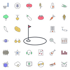 Aufkleber - Golf bowl icon. Universal set of web for website design and development, app development
