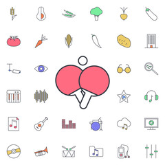 Poster - Ping pong icon. Universal set of web for website design and development, app development