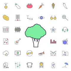 Aufkleber - Broccoli icon. Universal set of web for website design and development, app development
