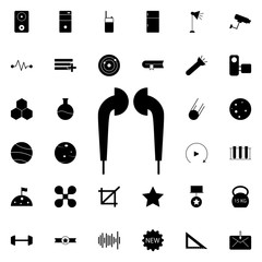 Aufkleber - vacuum headphones icon. Universal set of web for website design and development, app development