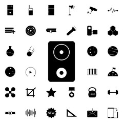 Aufkleber - sound column icon. Universal set of web for website design and development, app development