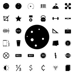 Aufkleber - moon icon. Universal set of web for website design and development, app development