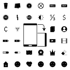 Aufkleber - screen flip function icon. Universal set of web for website design and development, app development