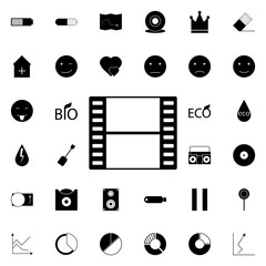 Aufkleber - camera roll icon. Universal set of web for website design and development, app development