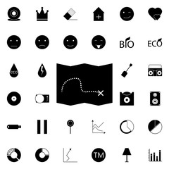 Aufkleber - map icon. Universal set of web for website design and development, app development