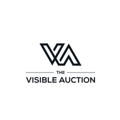 Wall Mural - VA logo design - initial line art simple letter vector