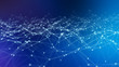 © sdecoret - Abstract connection blue background network 3D rendering