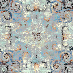 Aufkleber - Vector image with imitation of grunge datamoshing texture.