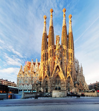 BARCELONA, SPAIN - FEBRUARY 10: La Sagrada Familia - The Impressive Cathedral Designed By Gaudi, Which Is Being Build Since 19 March 1882 And Is Not Finished Yet February 10, 2016 In Barcelona, Spain.