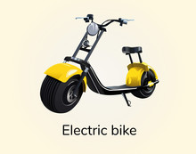 Coco Electric Scooter Bike For City Vector