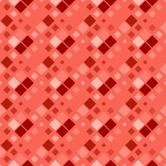 Poster - Seamless square pattern background - abstract red vector design from diagonal squares
