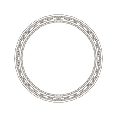 Truss circle. Vector outline illustration.