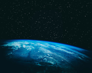view of the planet earth from space. gas, nebula, stars. the elements of this image furnished by nas