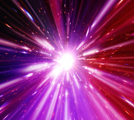 Wall Mural - vivid colorful background with starburst. abstract radial lines fading into background. the elements