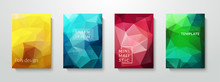 Colorful Polygonal Abstract Background. Low Poly Gradient Design. Eps10 Brochure Template